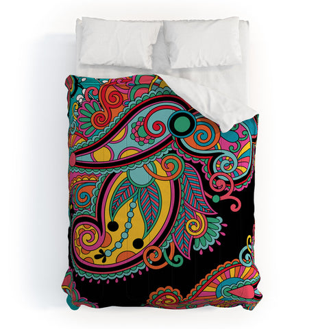 Juliana Curi Black India Comforter