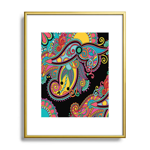 Juliana Curi Black India Metal Framed Art Print