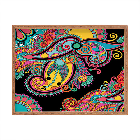 Juliana Curi Black India Rectangular Tray