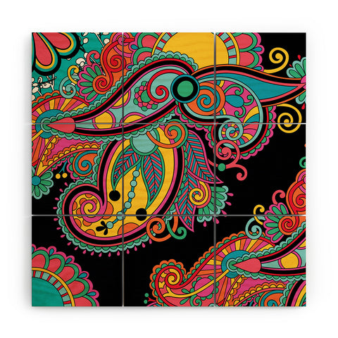 Juliana Curi Black India Wood Wall Mural
