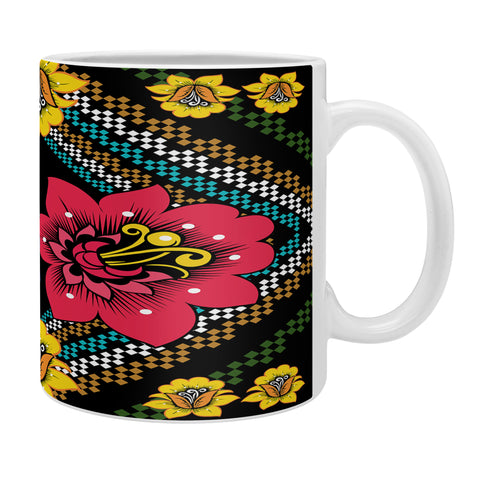 Juliana Curi Black More Flower Coffee Mug