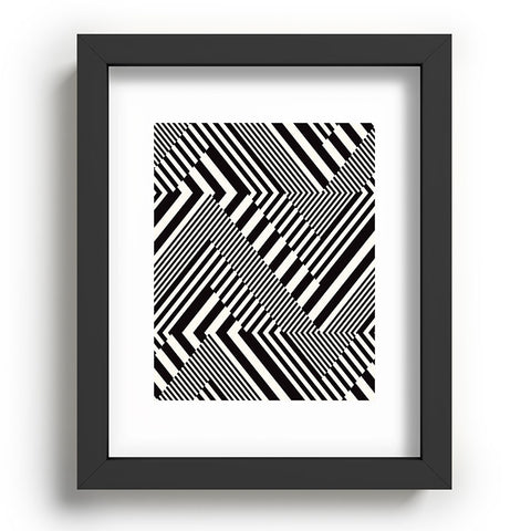 Juliana Curi Blackwhite Stripes Recessed Framing Rectangle