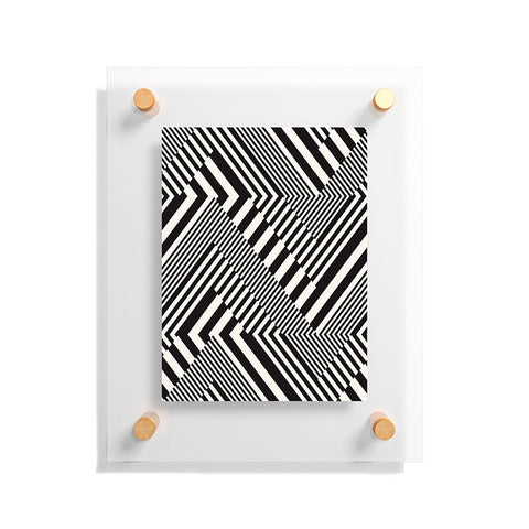 Juliana Curi Blackwhite Stripes Floating Acrylic Print