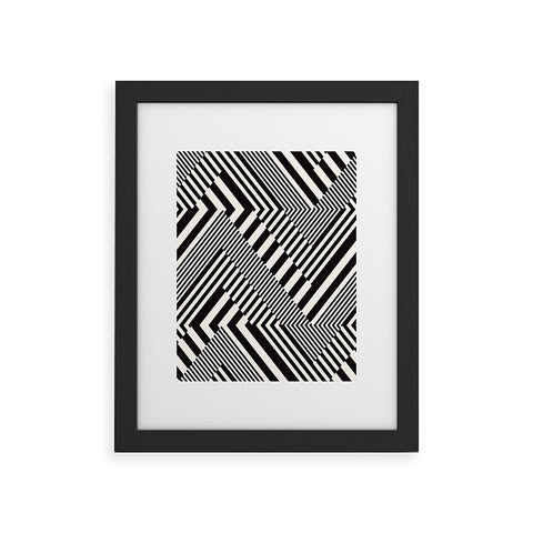 Juliana Curi Blackwhite Stripes Framed Art Print