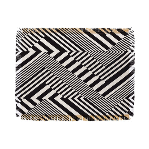 Juliana Curi Blackwhite Stripes Throw Blanket