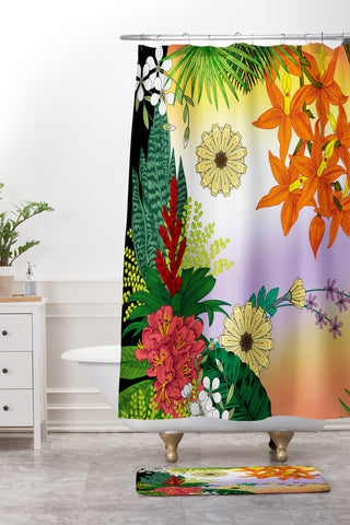 Juliana Curi Bothanical2 Shower Curtain And Mat