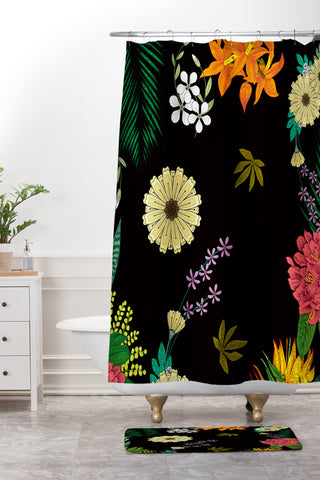 Juliana Curi Bothanical4 Shower Curtain And Mat