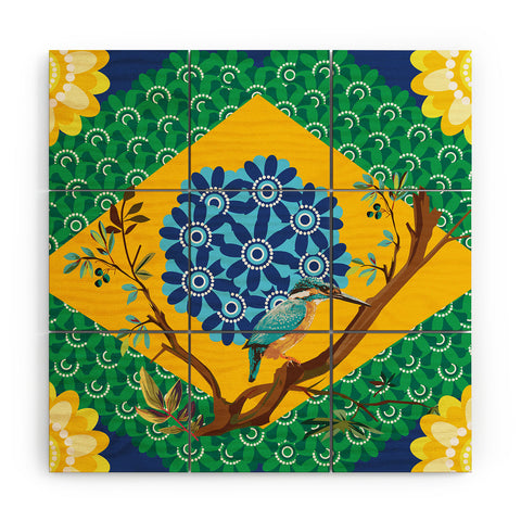 Juliana Curi Brazil Flag Wood Wall Mural