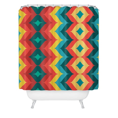 Juliana Curi Chevron 4 Shower Curtain