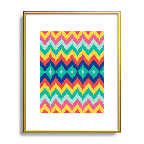 Juliana Curi Chevron 5 Metal Framed Art Print