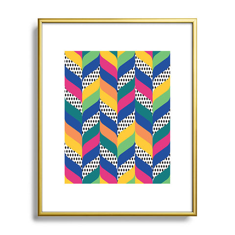 Juliana Curi Chevron 6 Metal Framed Art Print
