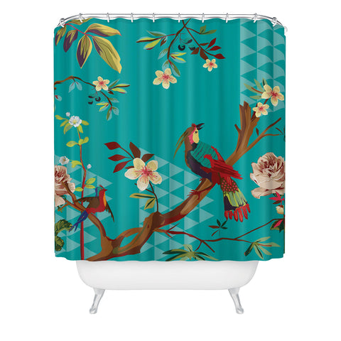 Juliana Curi Chinese Bird Shower Curtain