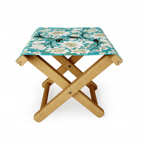 Juliana Curi Classic Turquoise Folding Stool