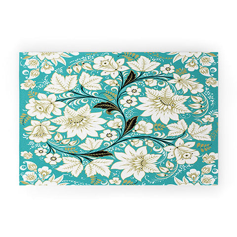 Juliana Curi Classic Turquoise Welcome Mat