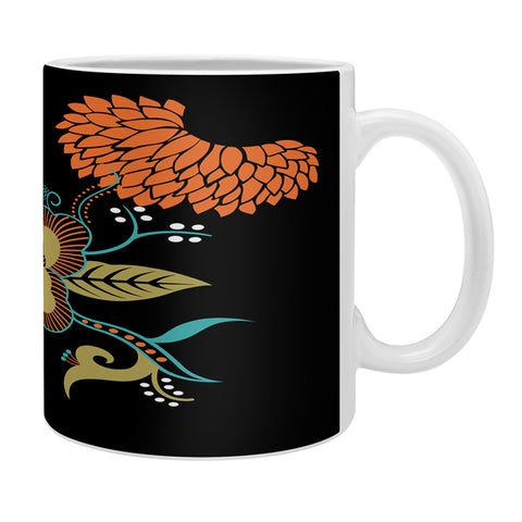 Juliana Curi Flower Black Coffee Mug