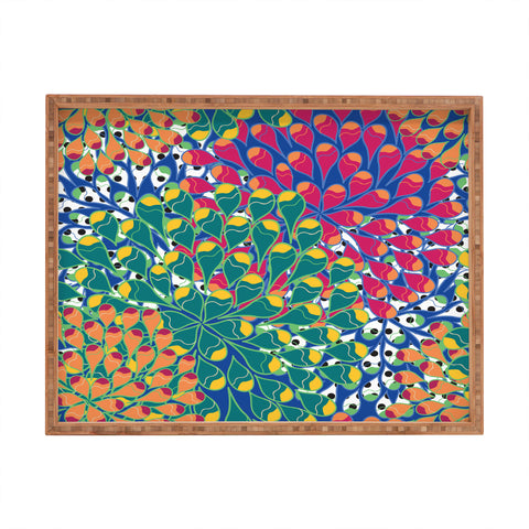 Juliana Curi Flower Dots 2 Rectangular Tray