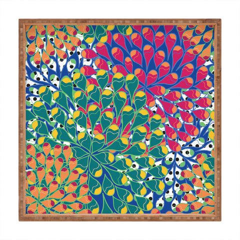 Juliana Curi Flower Dots 2 Square Tray