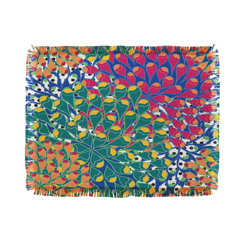 Juliana Curi Flower Dots 2 Throw Blanket