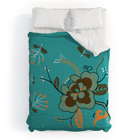 Juliana Curi Flower Turquesa Comforter