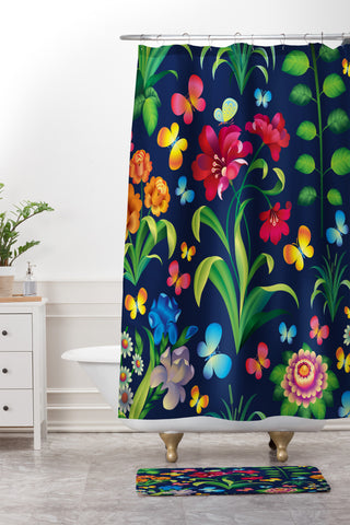 Juliana Curi Forest Alice 1 Shower Curtain And Mat