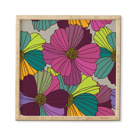 Juliana Curi Gray Flower Framed Wall Art