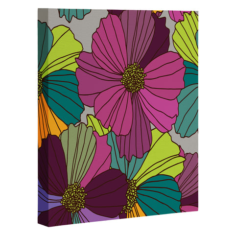Juliana Curi Gray Flower Art Canvas