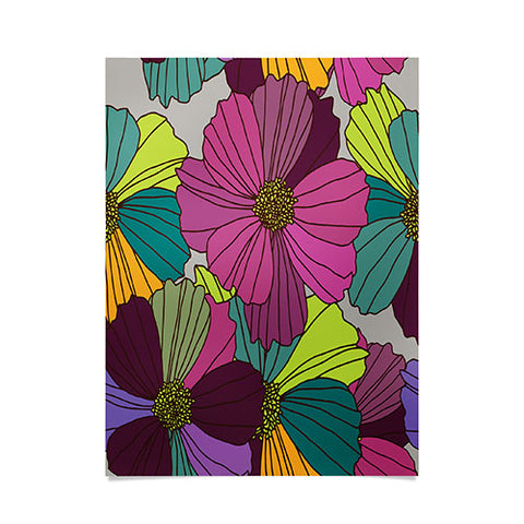 Juliana Curi Gray Flower Poster