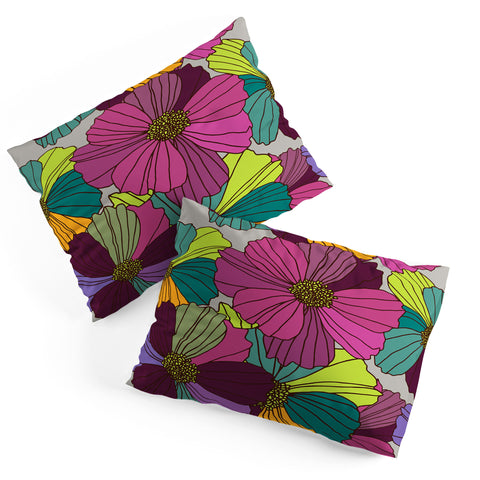 Juliana Curi Gray Flower Pillow Shams