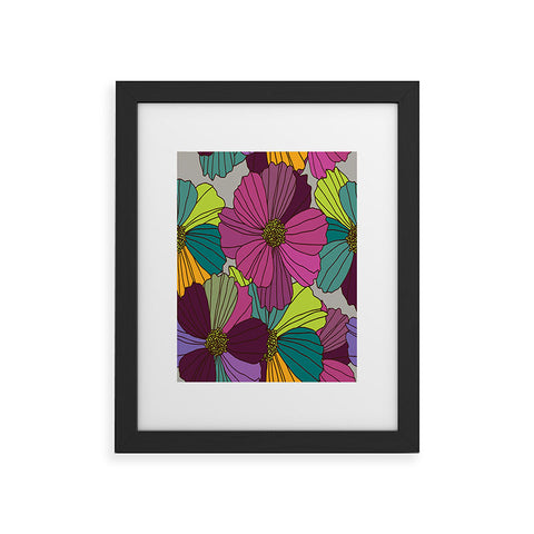 Juliana Curi Gray Flower Framed Art Print