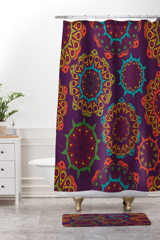 Juliana Curi India 4 Shower Curtain And Mat