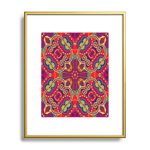 Juliana Curi Indu Red Metal Framed Art Print