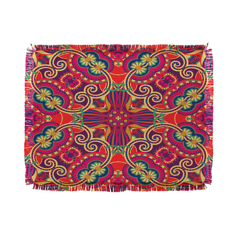 Juliana Curi Indu Red Throw Blanket