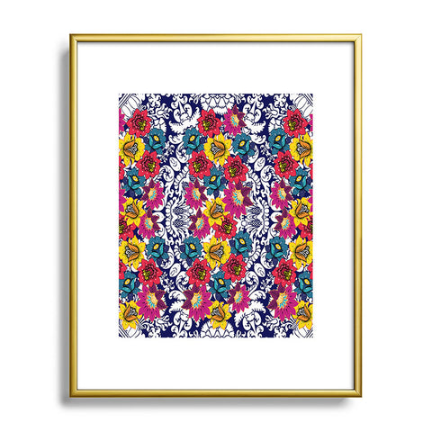 Juliana Curi Klein Blue Flower Metal Framed Art Print