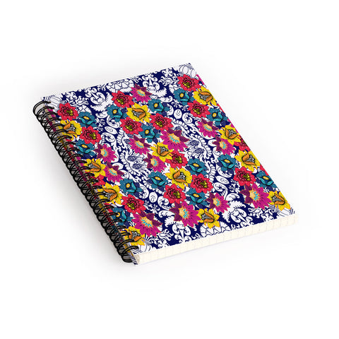 Juliana Curi Klein Blue Flower Spiral Notebook