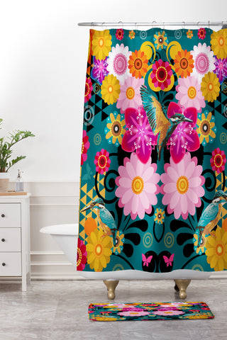 Juliana Curi Krabi Bird Shower Curtain And Mat
