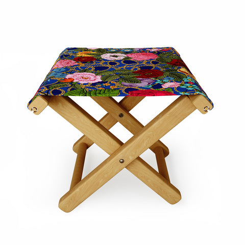 Juliana Curi Luxury Blue Folding Stool