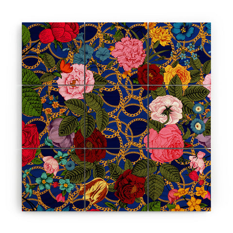 Juliana Curi Luxury Blue Wood Wall Mural