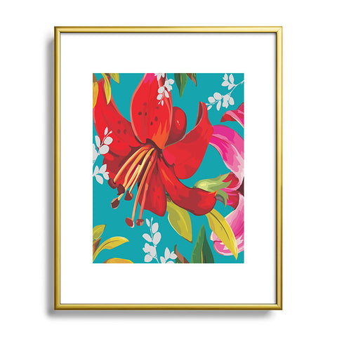 Juliana Curi Mix Flower 1 Metal Framed Art Print