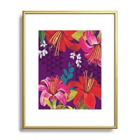 Juliana Curi Mix Flower 3 Metal Framed Art Print