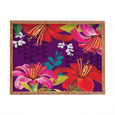 Juliana Curi Mix Flower 3 Rectangular Tray