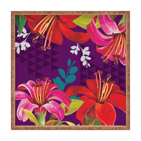 Juliana Curi Mix Flower 3 Square Tray