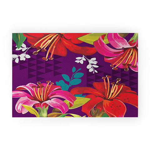 Juliana Curi Mix Flower 3 Welcome Mat