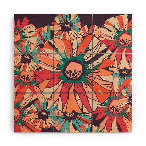 Juliana Curi Natural Flower Wood Wall Mural