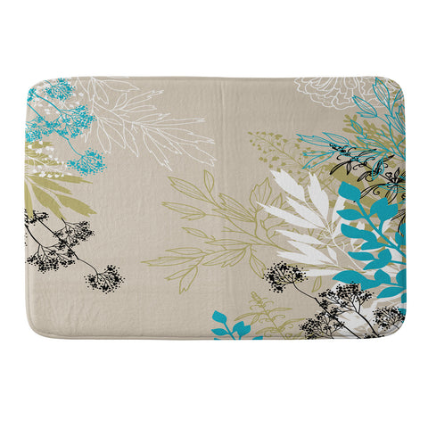 Juliana Curi Natural Leaves Memory Foam Bath Mat