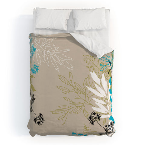 Juliana Curi Natural Leaves Duvet Cover