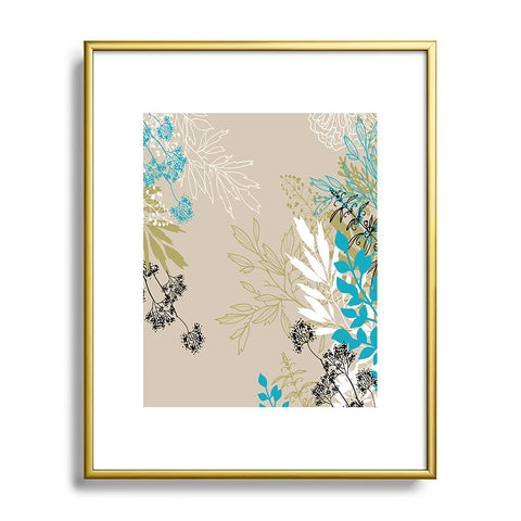Juliana Curi Natural Leaves Metal Framed Art Print