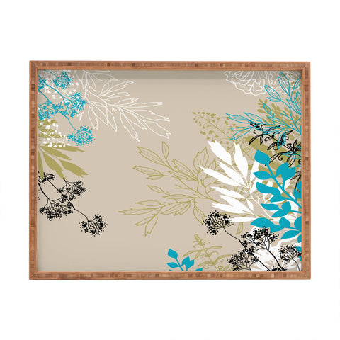Juliana Curi Natural Leaves Rectangular Tray
