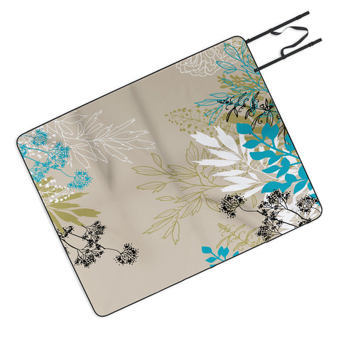Juliana Curi Natural Leaves Picnic Blanket