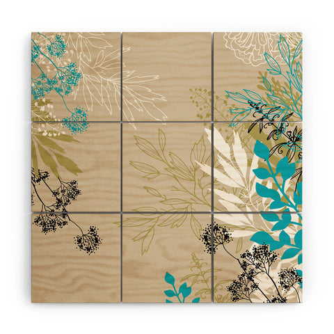 Juliana Curi Natural Leaves Wood Wall Mural