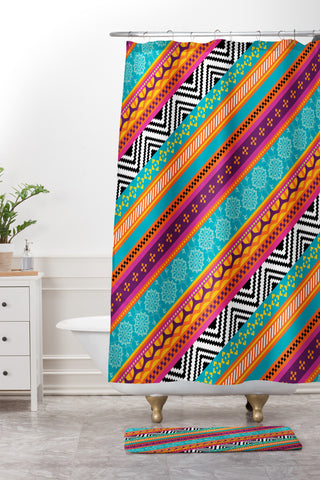 Juliana Curi Navajo 1 Shower Curtain And Mat